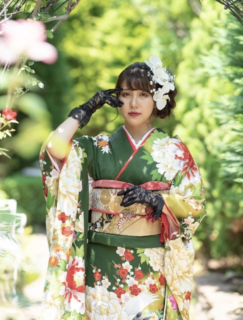 4718 振袖 2点セット 成人式 卒業式 結婚式 170cmOK-