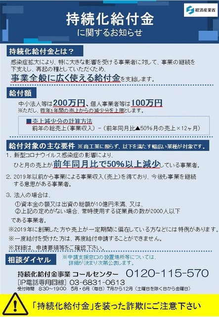 会場 持続 金 サポート 予約 給付 化