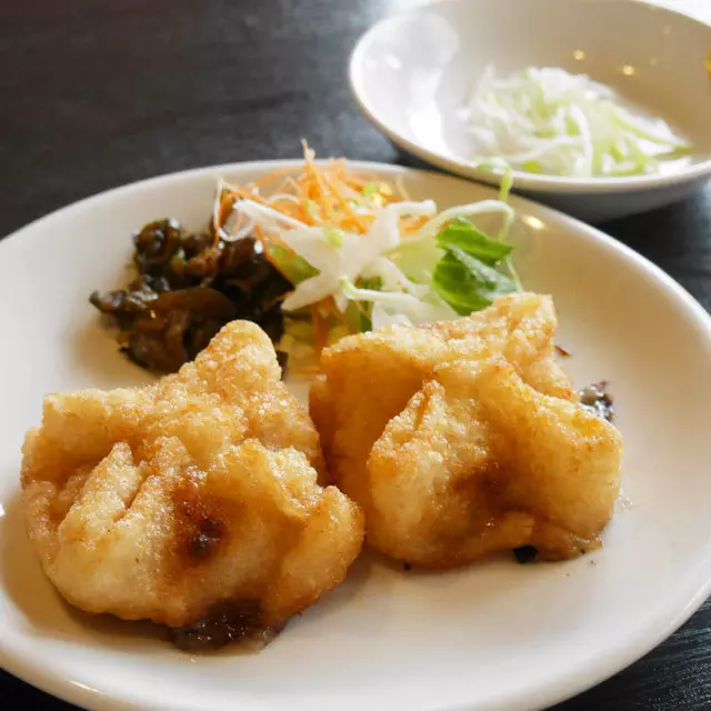 ▲名物メニュー「もちぎょーざ」